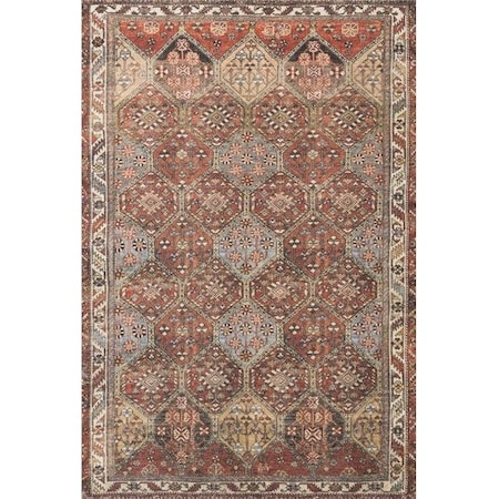 Loloi Loloi Rugs LORELQ-16SQML2339 2 ft. 3 in. x 3 ft. 9 in. Loren Traditional Hand-Knotted Rug; Spice & Multicolor LORELQ-16SQML2339